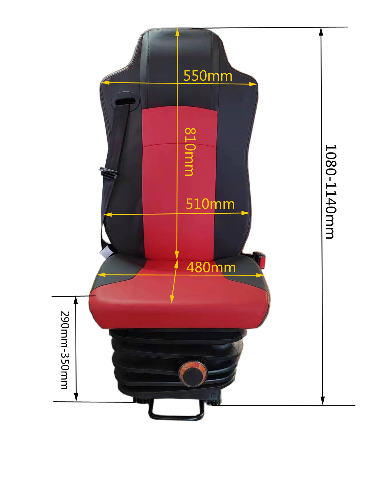 Red Black Freightliner Truck Seats Mechanical Freightliner Driver Seat Replacement