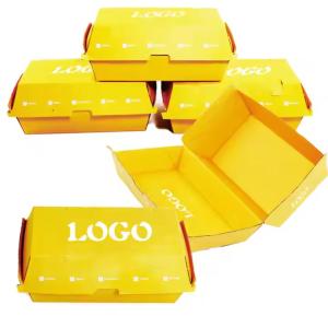 China Food Grade Corrugated Paper Packaging Box Sandwich Packaging Long Clam Shell Burger Box wholesale