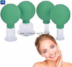 China 15cm Silicone Glass Facial Cupping Set For Home Spa on sale