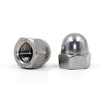 Imperial Measurement System Stainless Steel 304 Hex Cap Nuts with Nickel Plating