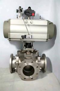 China 90 degree rotary actuator pneumatic control valves wholesale