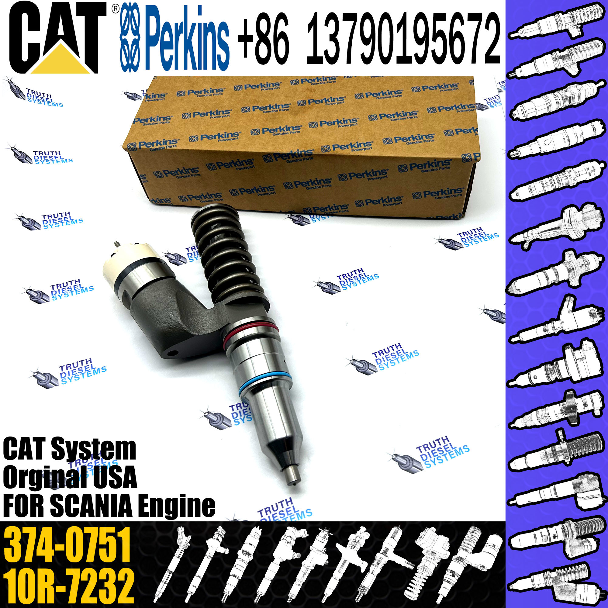 C15/C18 engine fuel injector 359-7434 374-0751 211-3024