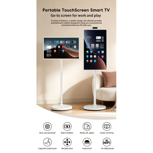 MJK 27-Inch Smart Android TV LCD Capacitive Touch Screen OEM Animation Support for Self-Service Business Retail Store Use