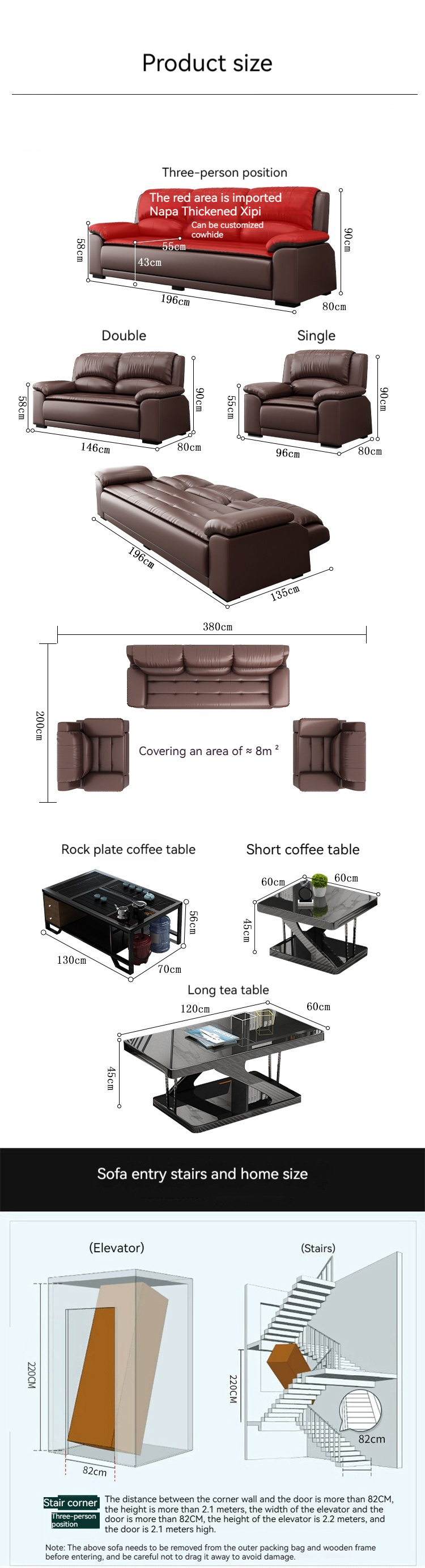 Italian Design Negotiation Coffee Table Combination for Parlor and Business Reception