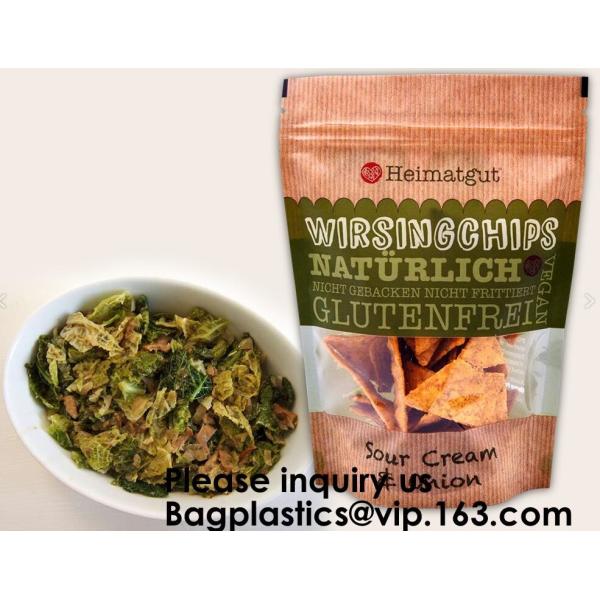 Custom Print Biodegradable Foil Packaging Soft Zipper Stand Up Bottom Gusset Plastic Drinking Pouches Bags With Straws