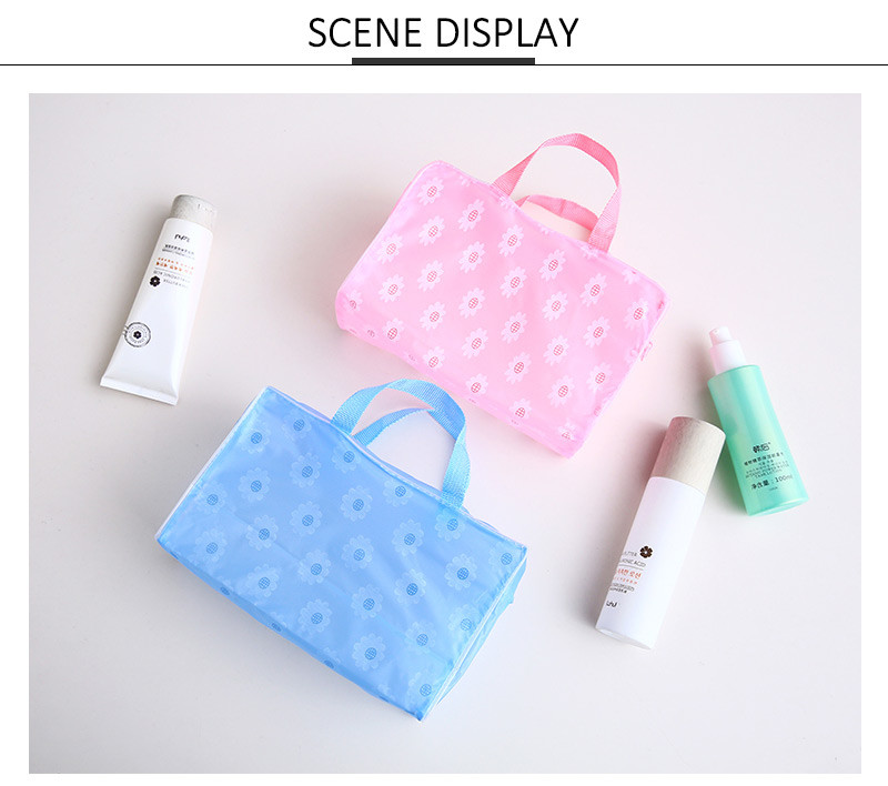 Portable L20*D9*H16cm Translucent Waterproof Makeup Bag