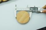 unicolor Coffee Bamboo Cup Cover Replacement Lid 12mm Thickness customized