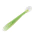 Green BPA Free Silicone Baby Spoon Kit Custom Pattern Printing