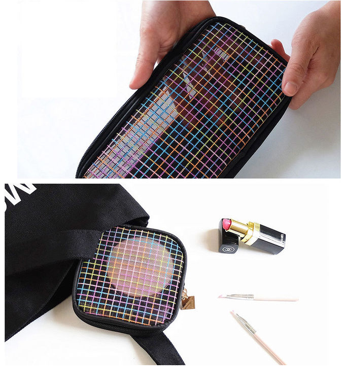Promotional Personalized Travel Zipper Mesh Washing Cosmetic Bag