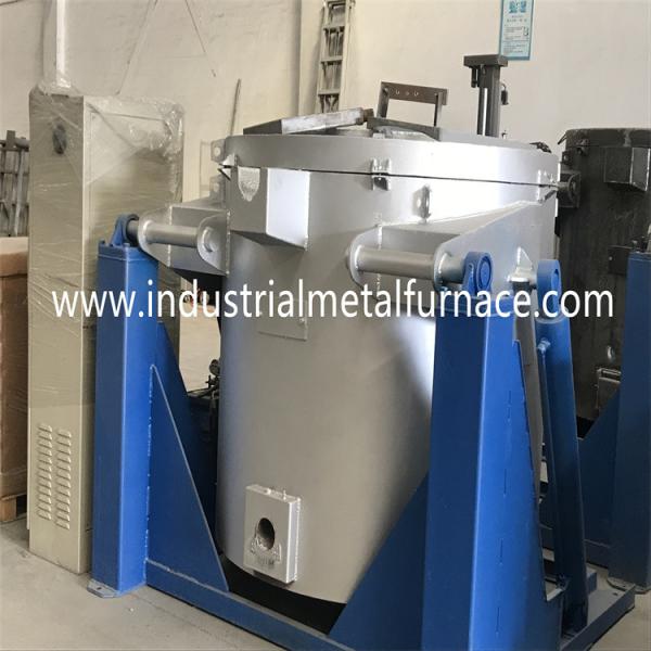 1000KG Gas Fired Melting Furnace 1400 Degree Celcius Tilting Copper Scrap