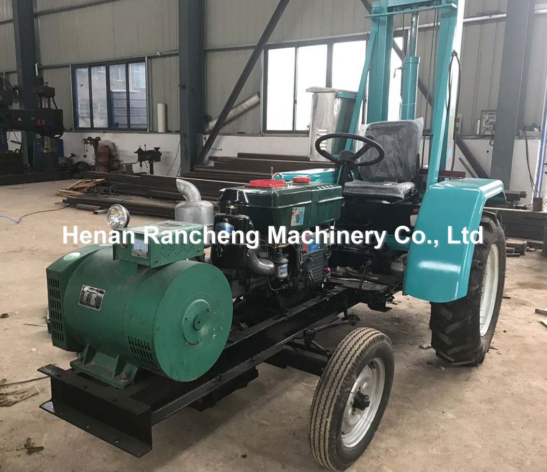 150m Depth Borehole Drilling Machine 30KW Four Wheel Tractor Water Well Drilling Rig
