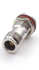 China Nut Mounting RF Coaxial Connectors / Straight N Type Female Connector wholesale