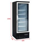 Single Door Upright Display Refrigerator Freezer Air Cooling For Supermarket
