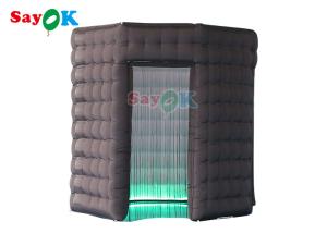 China Customized Inflatable Photo Booth Round Roofless Led Blow Up 360 Photo Booth wholesale