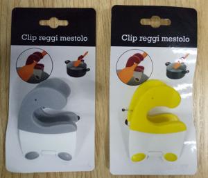 China FBTZ102802 PP+silicone material pot side clip for holding spoon wholesale