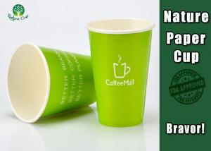 China Healthy Compostable Coffee Cups , Disposable Espresso Cups For Hot Beverage on sale