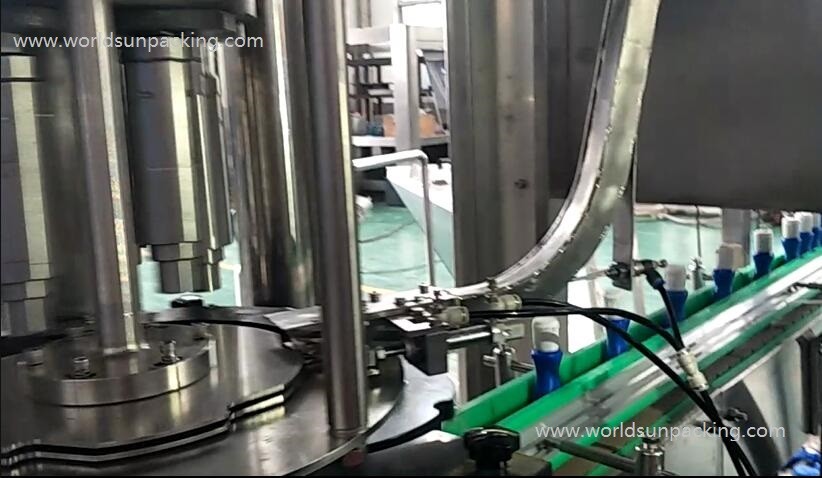 automatic dishwashing liquid detergent plastic bottle filling capping machine