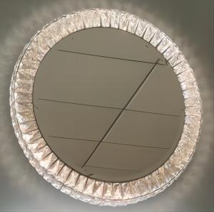 China Stainless Steel LED Crystal Effect Mirror Crystal Vanity Mirror With Lights wholesale