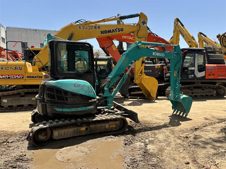 40.5 KW Original Japanese Kobelco 55sr 5-ton Mini Excavator Crawler Excavator Machine