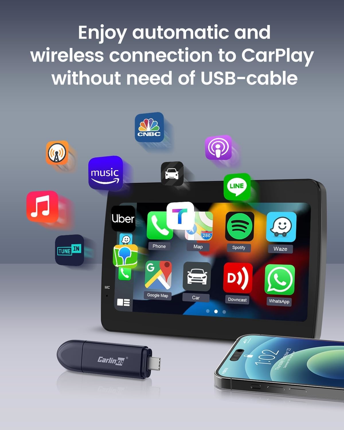 Mini SE Pro Wired to Wireless Adapter Car Play Android Auto 2 In 1 USB Type C Dongle Ai Box
