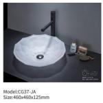 Modern Home Bathroom Glass Counter Top Sink Round Glass Wash Hand Basin