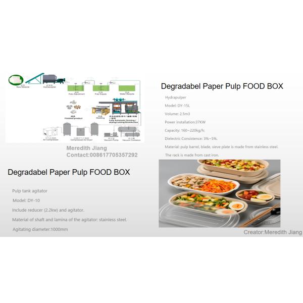 Biodegradable disposable plates bagasse pulp moulding machine for lunch box