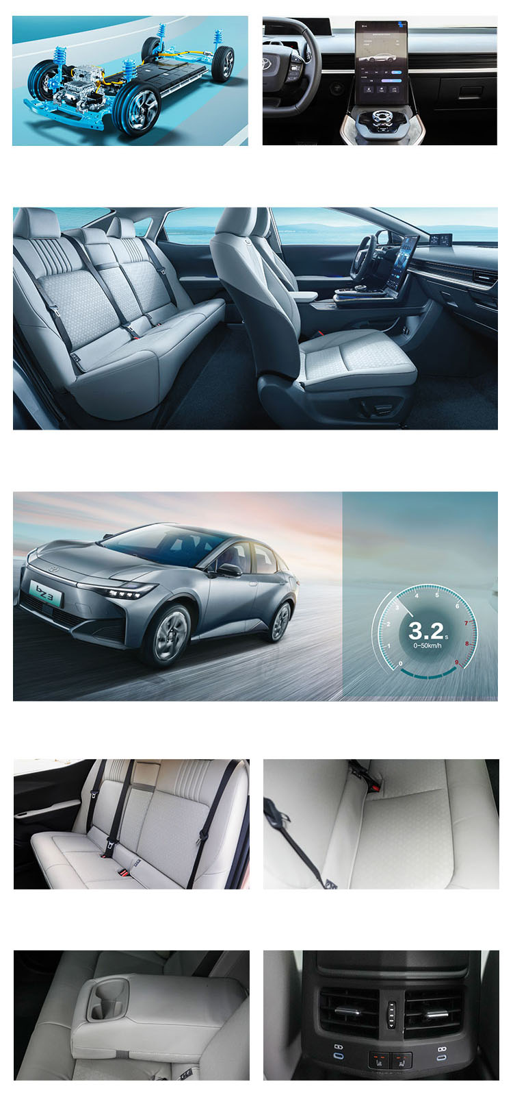 Energy 5-Seater EV Car 616KM Cruising Range and Long Battery Life for 2023 TOYOTA BZ3