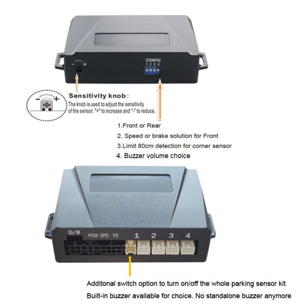 Forward Front And Rear Bumper Garage Backup Car Park Assiast Reverse Parking Sensor