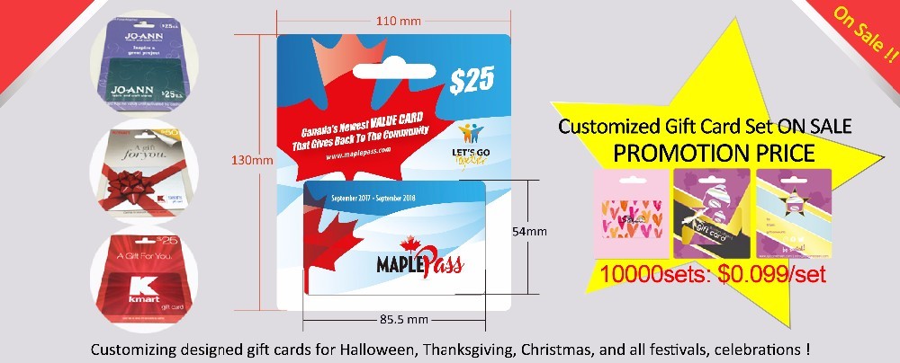 Offset Printing Hard Plastic Custom Gift Cards 85.5×54mm QR Code CR80