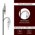 Iphone 7 Headphone Jack Adapter Charger 8 Pin Male Female Connector TPE Flat