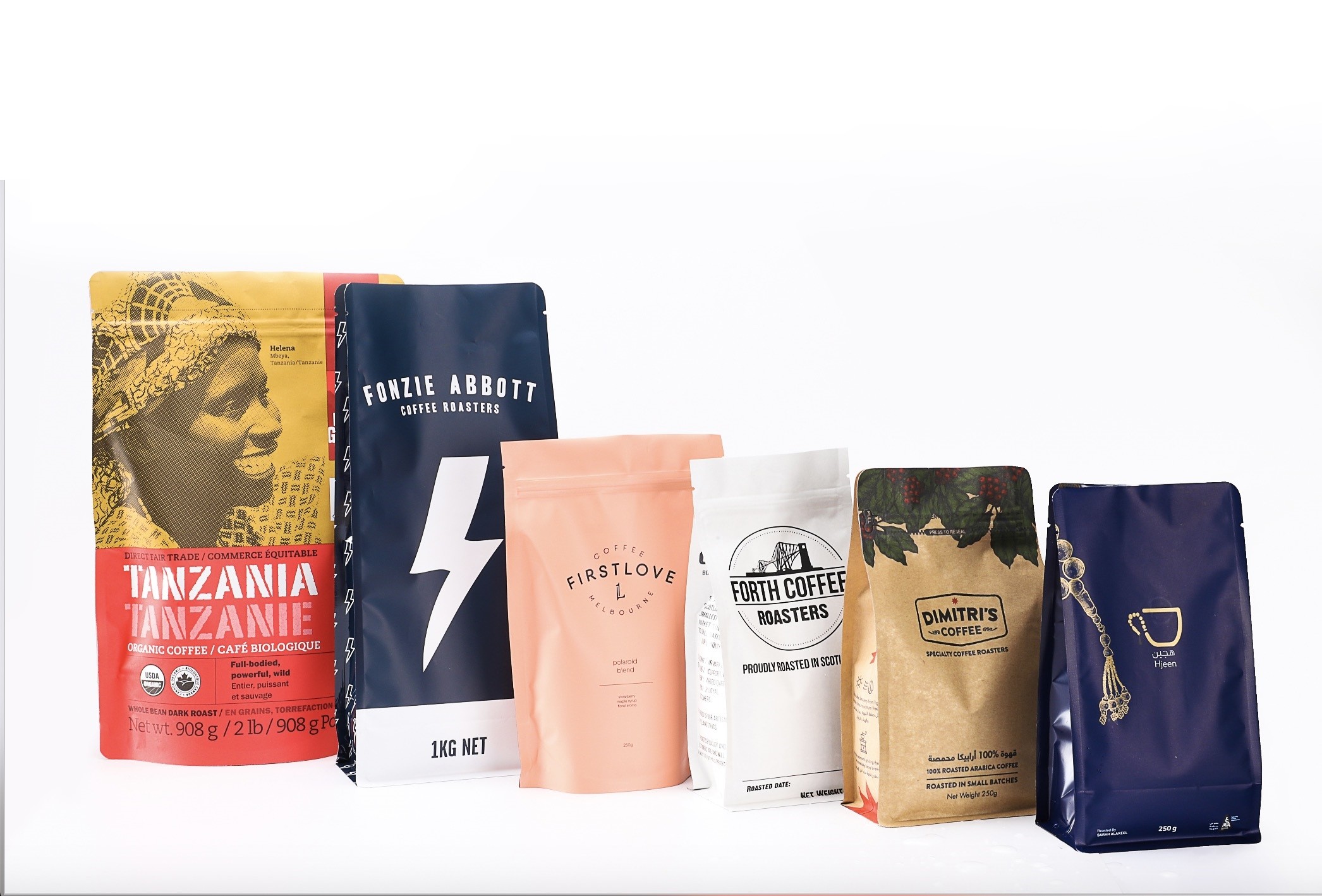 Aluminum Foil 140 Mic 12oz Packaging Coffee Bags