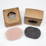 Private Label Organic Oval Cosmetic Sponge Bamboo Charcoal Konjac Sponge