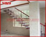 Wrought Iron Staircase VK100S Wrought Iron Handrail Tread Beech,Railing tempered