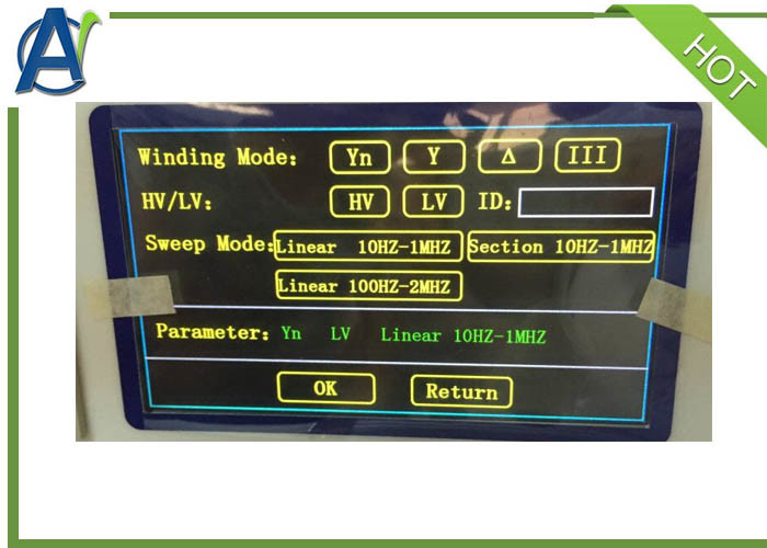 Touch Screen Transformer Test Equipment Sweep Frequency Response Analysis