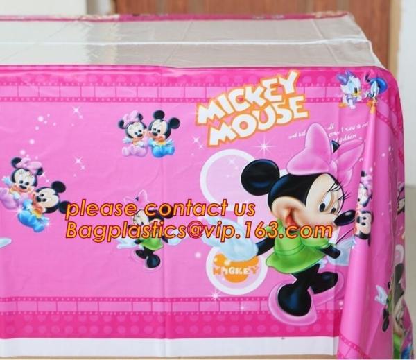 disposable plastic tablecover 108*180cm tablecloth/map for kids happy birthday