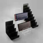 Multi Tier Acrylic Wallet Display Stand Plexiglass Retail Display Free Standing