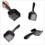 Black Plastic Small Holes Fine Litter Scooper Shovel For Cat Dog