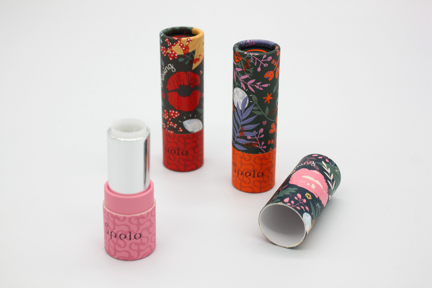 12.7mm Paper Tube Lipstick Makeup Empty Lipstick Containers Customized