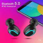 1500mAh IPX5 Waterproof Super Bass Power Bank Earphones