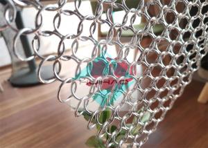 China Backdrops Decoration Chain Mail Weave Stainless Steel Ring Mesh Drapery For Room Partitions Curtain on sale