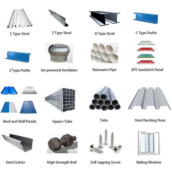Bolt Connection Prefab Steel Workshop Simple Installation & Stable Structure