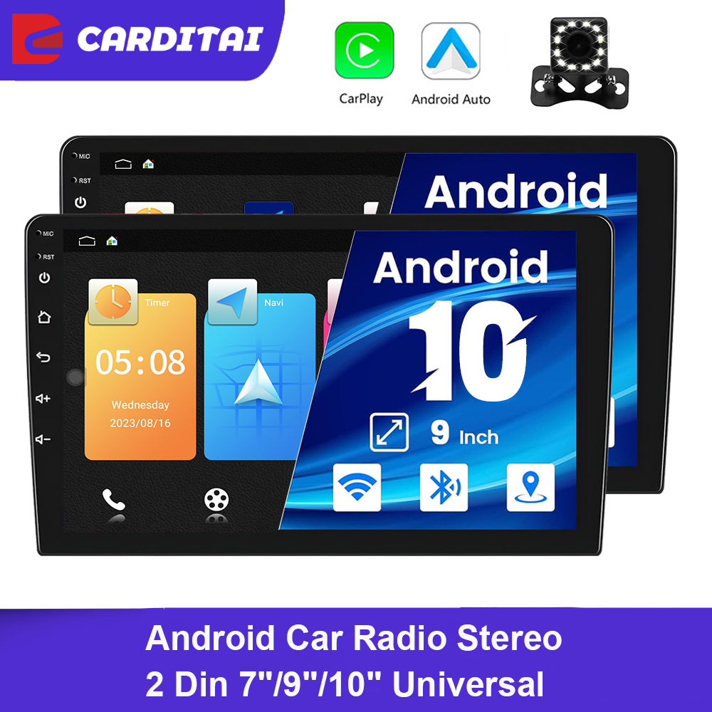 10 Inch TS7 Android 2 Din IPS Touch Screen Car Stereo Multimedia GPS Navigation DVD Player