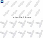 Aquarium Air Valve Connector White Plastic Inline Tubing, 3-Way T & Straight