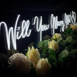 China 40 C Neon Sign Custom Wedding Decoration Marquee Light Up Letters Will You Marry Me wholesale