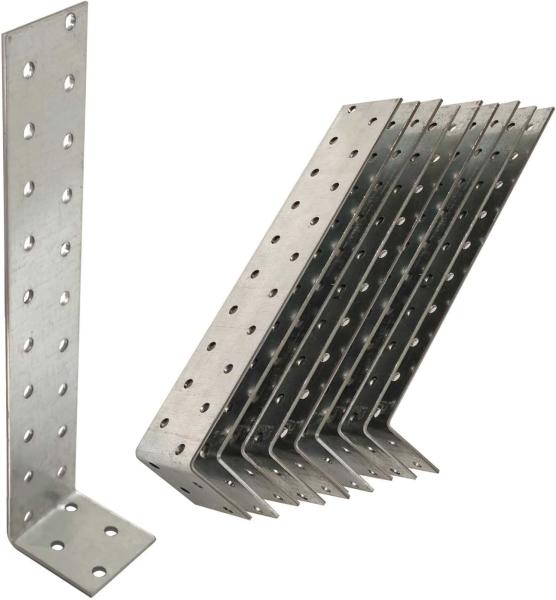 Galvanised L Steel Angle Timber Anchor Brackets 40 X 200 X 40 Wood Joining