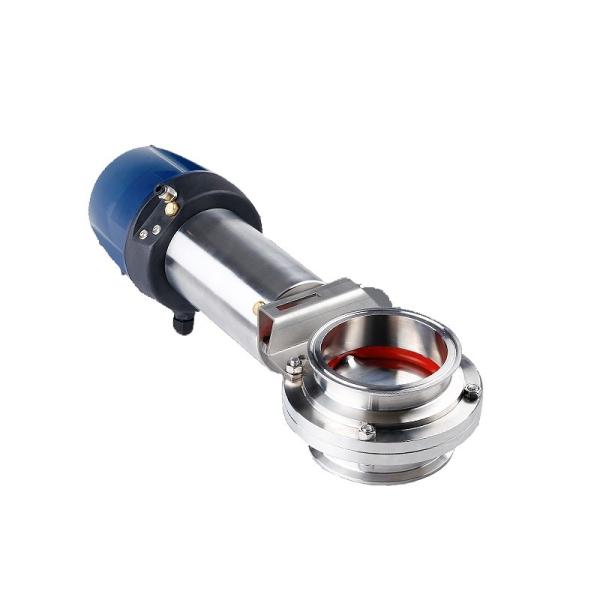 Sanitary Stainless Steel Pneumatic Tri-Clamp Butterfly Valve with Top Control