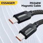 ES-X55 Series Magnetic Absorption Quick Charge Cable USB C To Type C Cable 100W