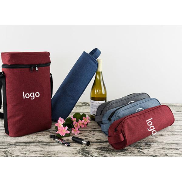 Single wine bottle ice insulated cooler bag