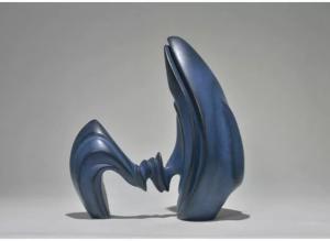 China Third Blue Resin Art Sculpture Interior Contemporary Abstract Sculpture Decoration on sale