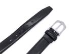 Classic Mens Leather Dress Belt With Single Prong Buckle 3.5cm Width